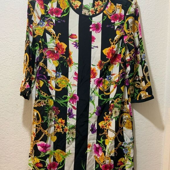 Juicy Couture Silk Dress With Floral Pattern size 4 - Picture 2 of 13